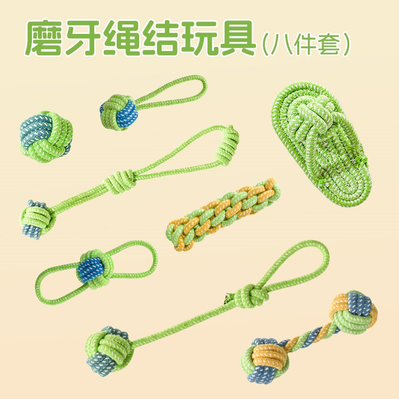 Dog Toys Grinding Teeth Bite-resistant Knot Slippers Small Medium Large Dog Teddy Golden Retriever Bigbear Pet Supplies
