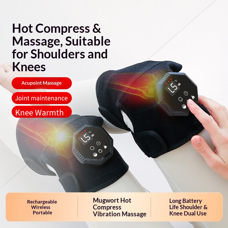 Electric Heated Knee Pads Massager Elbow Joint Care Instrument Legs Knee Hot Compress Vibration Massager Knee Pads Shoulder Pads