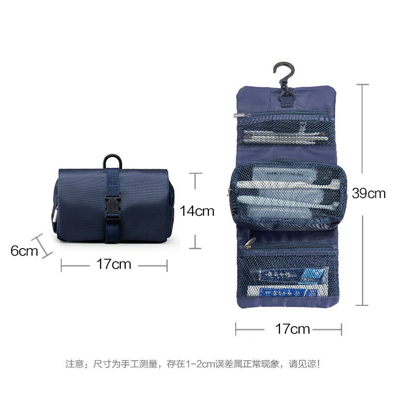Unprinted Japanese buckle folding toilet bag hook men's business trip toiletries storage bag cosmetic bag