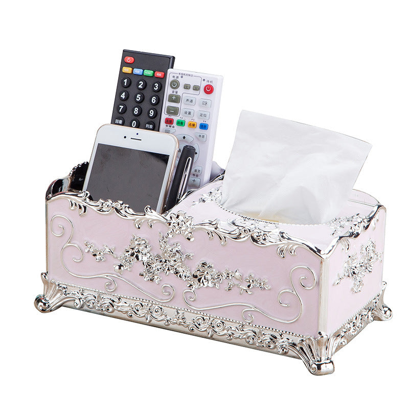 Desktop multi-functional storage box paper draw, European home living room simple, coffee table creative household napkin paper box