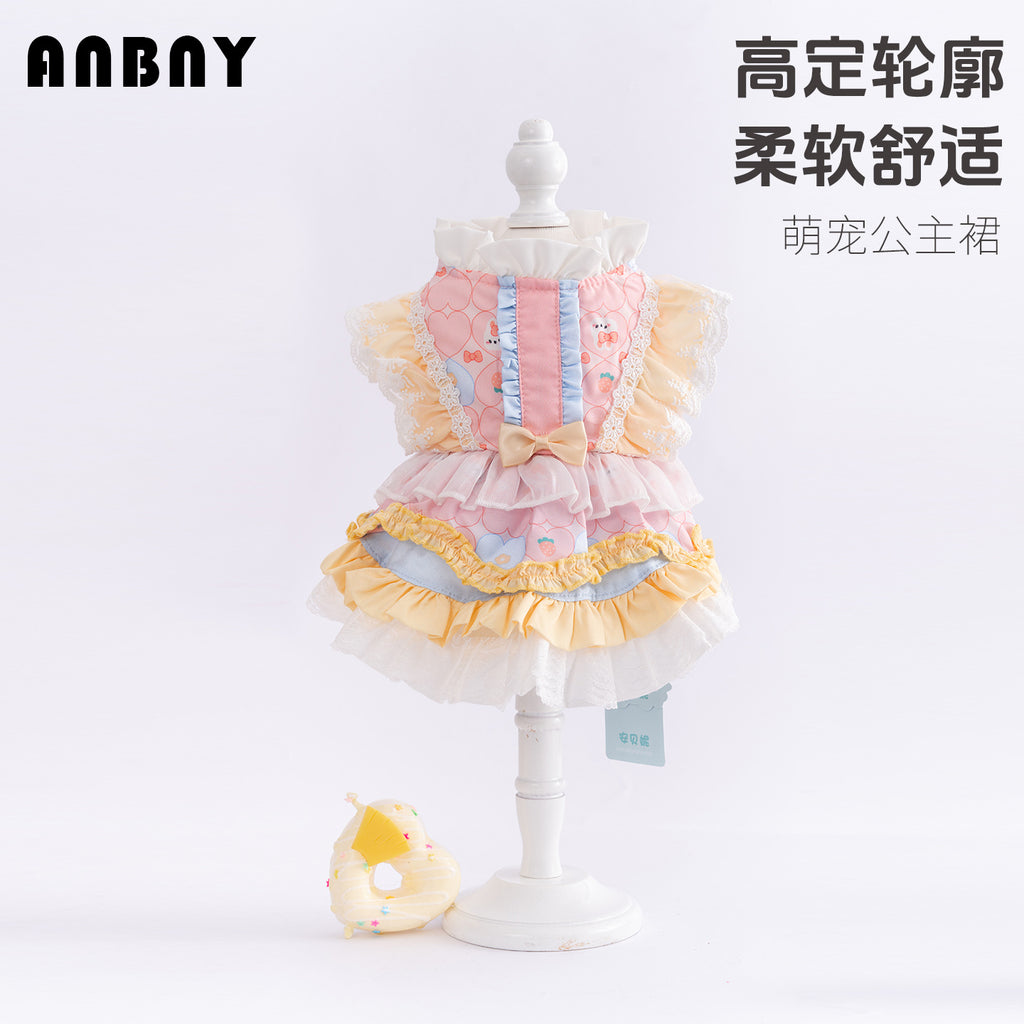 A piece of hair Lolita puppy clothes pet clothes soft and comfortable small dog princess dress dog clothes
