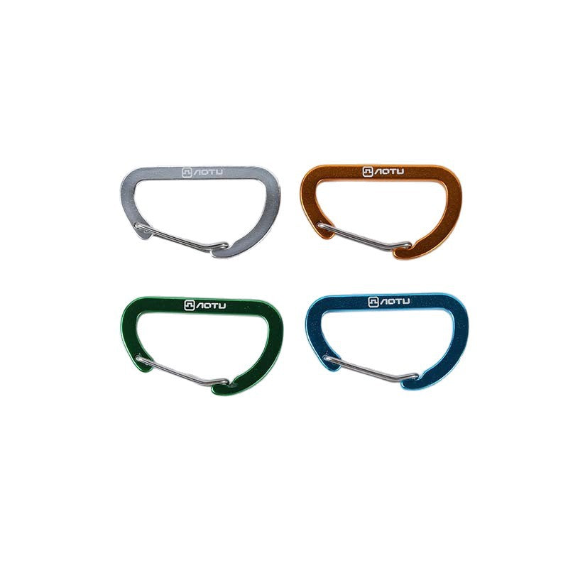 Large outdoor mountaineering buckle D-hook hiking keychain, camping backpack fast external water bottle, safety lock