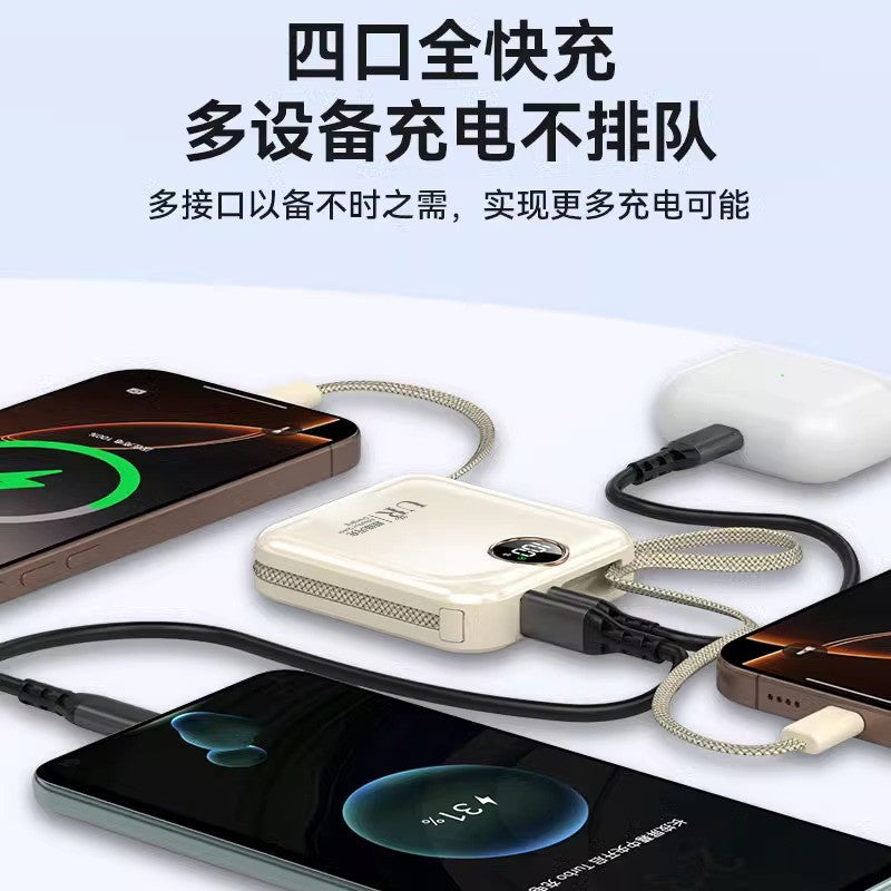 3C certification can be on the plane Mini portable 120W power bank 20000M with its own cable Super fast charging 10,000 mAh