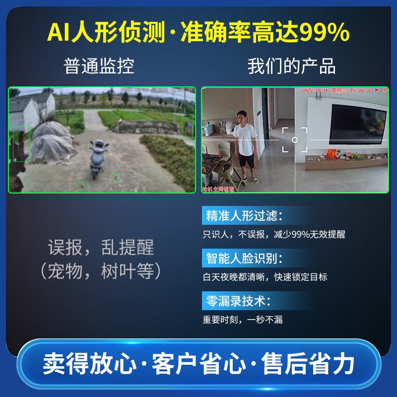 4G surveillance camera home wireless WiFi monitor two-way voice high definition night vision carry network camera