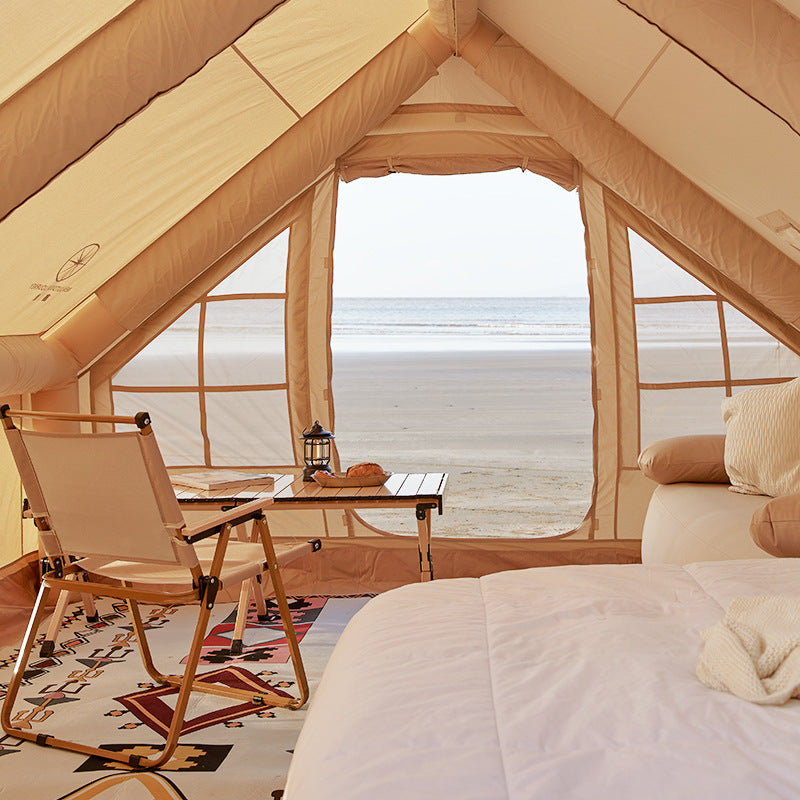 Xintugen 12 inflatable tent 3-5 people camping Oxford cotton rainproof people camping equipment