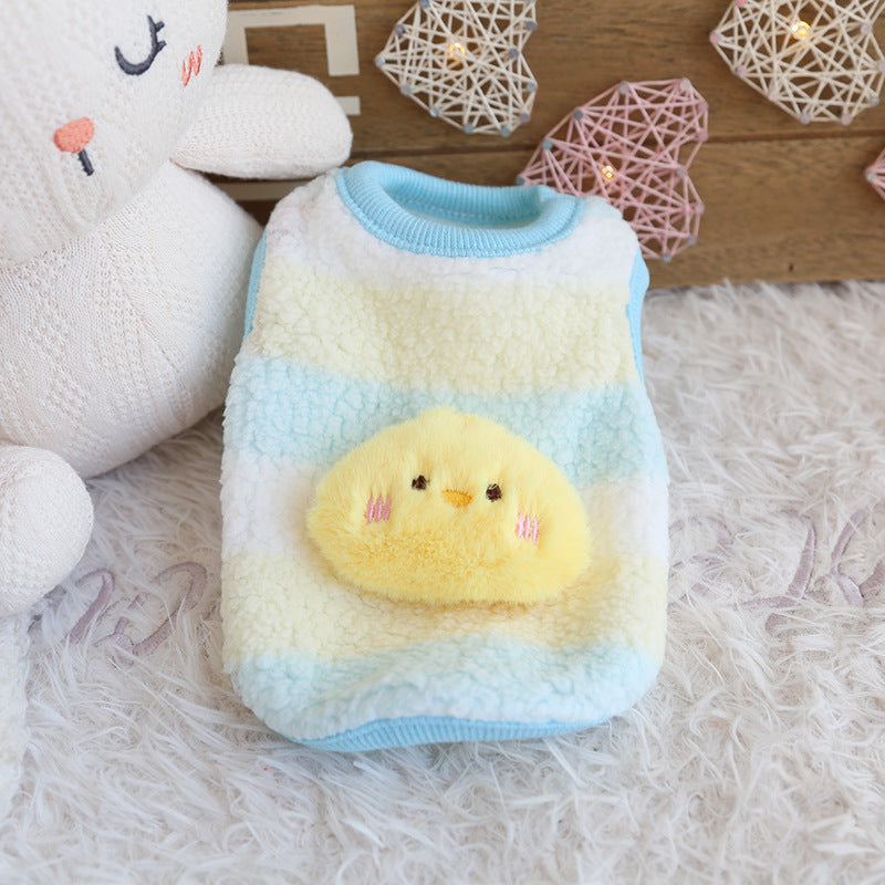 Petstyle glutinous rice dumplings milk dog clothes, cute fluffy puppy dog puppy kitten clothes, newborn cat