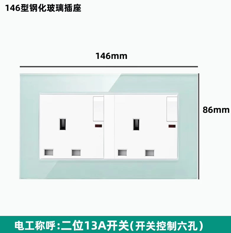 British 13A Hong Kong and Macao USB socket British standard porous TYPE-C charging panel switch electrical system