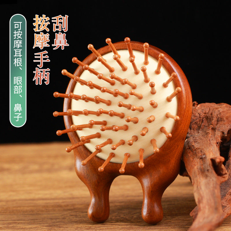 Sandalwood Air Cushion Comb Women's Household Shunfa Head Scalp Meridian Massage Comb Hair Follicle Unclogging Portable Airbag Comb