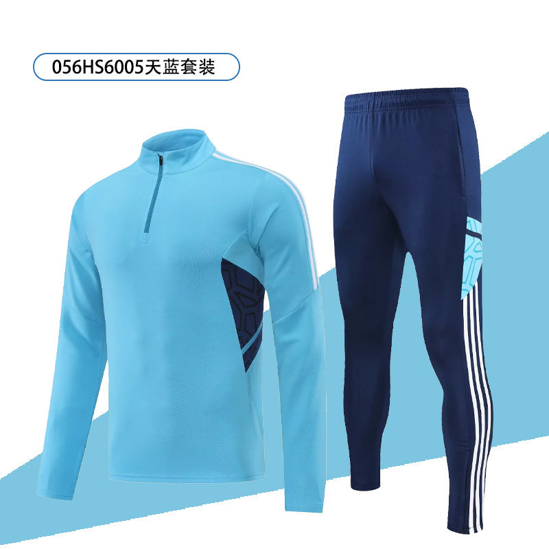 Autumn and winter training clothes jacket men's and women's long-sleeved football sports appearance clothes set custom LOGO quick-drying fitness clothes