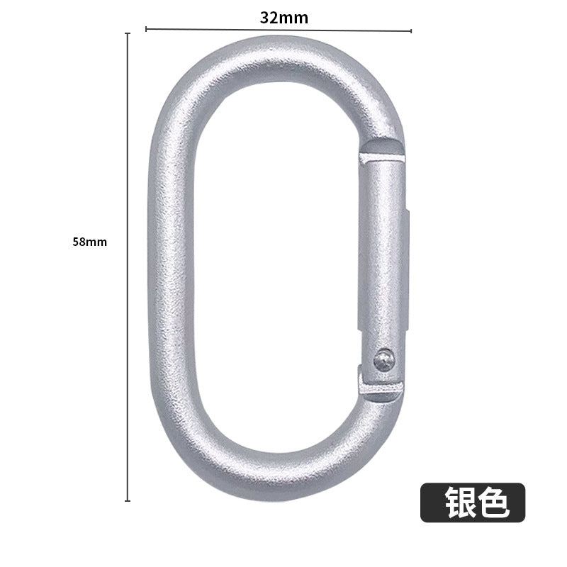 Aluminum alloy runway climbing buckle, oval climbing hook, special-shaped safety buckle rectangular Bluetooth speaker accessories
