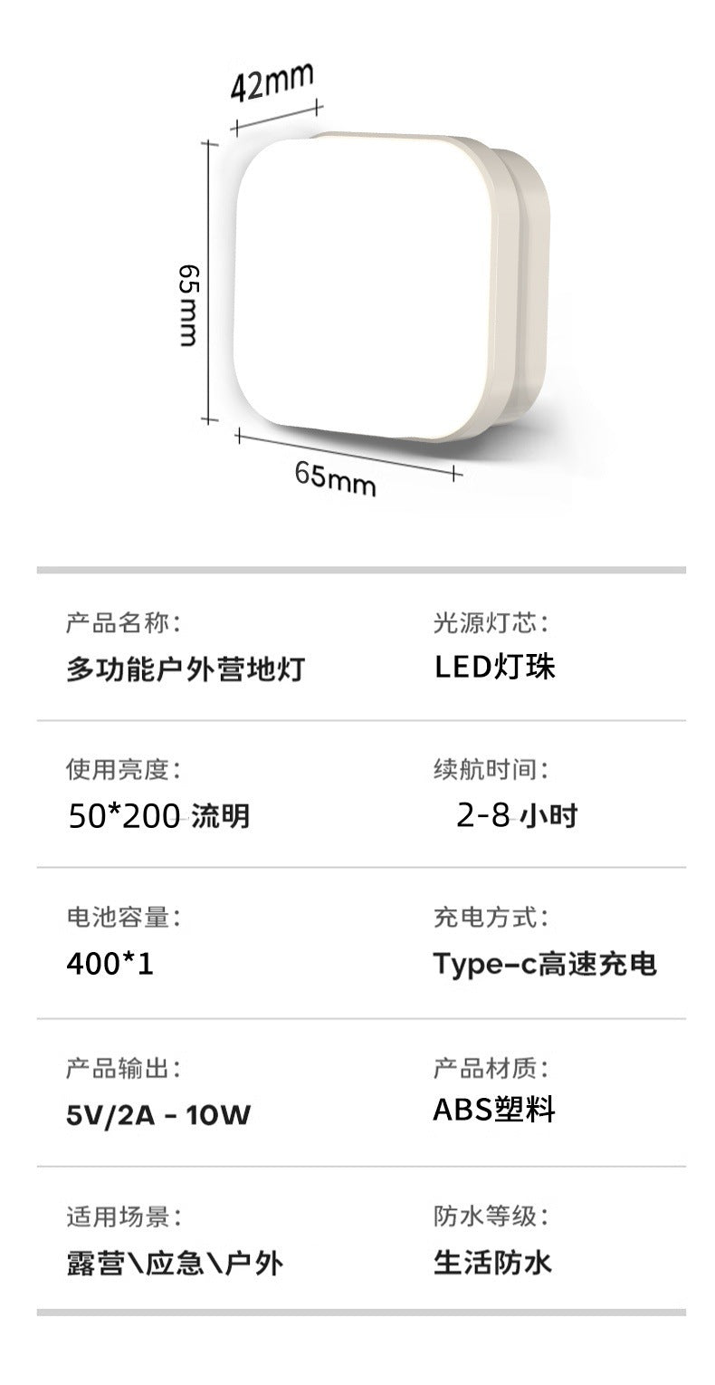 Portable mini camping light rechargeable long battery life tent light emergency light camping light rechargeable lighting