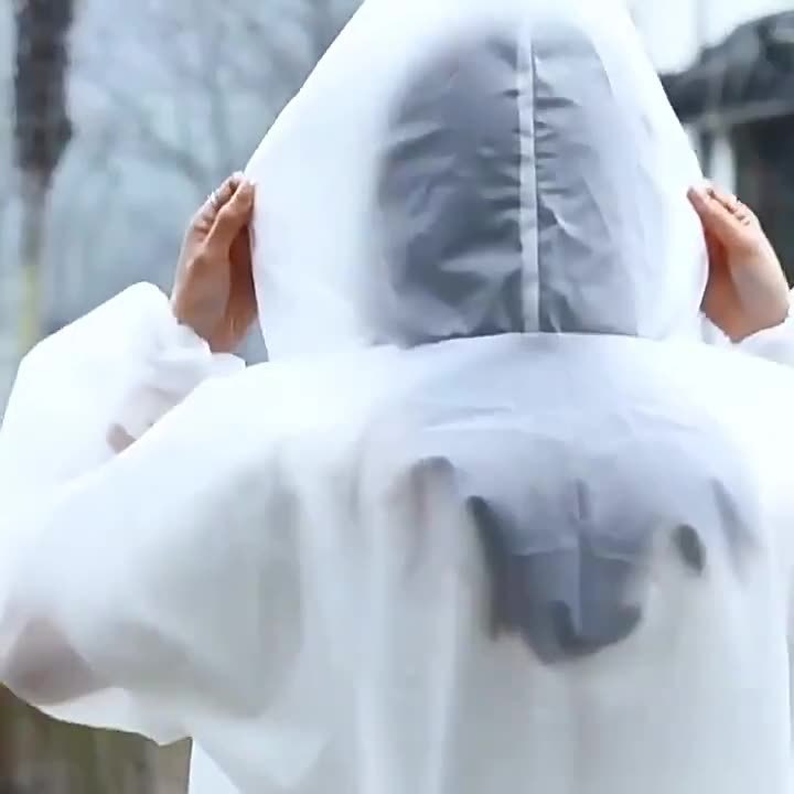 Adult long thickened raincoat non-disposable EVA bundle mouth outdoor tourism, convenient riding and hiking, wholesale raincoat