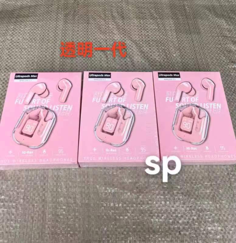 Cross-border generation hot-selling transparent new digital display Bluetooth headset in-ear bilateral stereo charging compartment 1 generation none