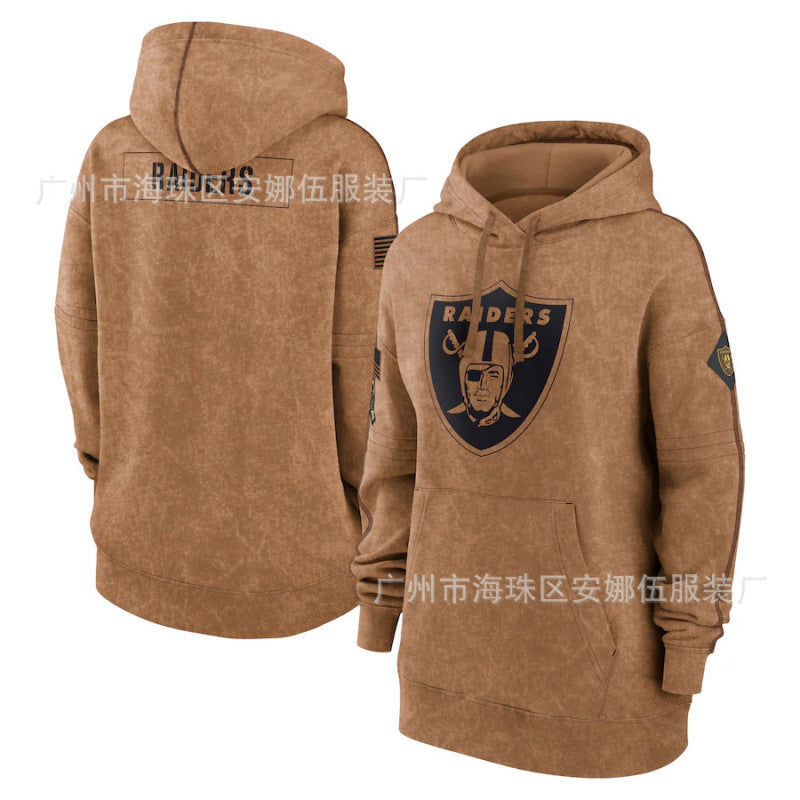 2023 new rugby women's hoodie jersey army green tribute sweater hot-pressed velvet rugby jersey