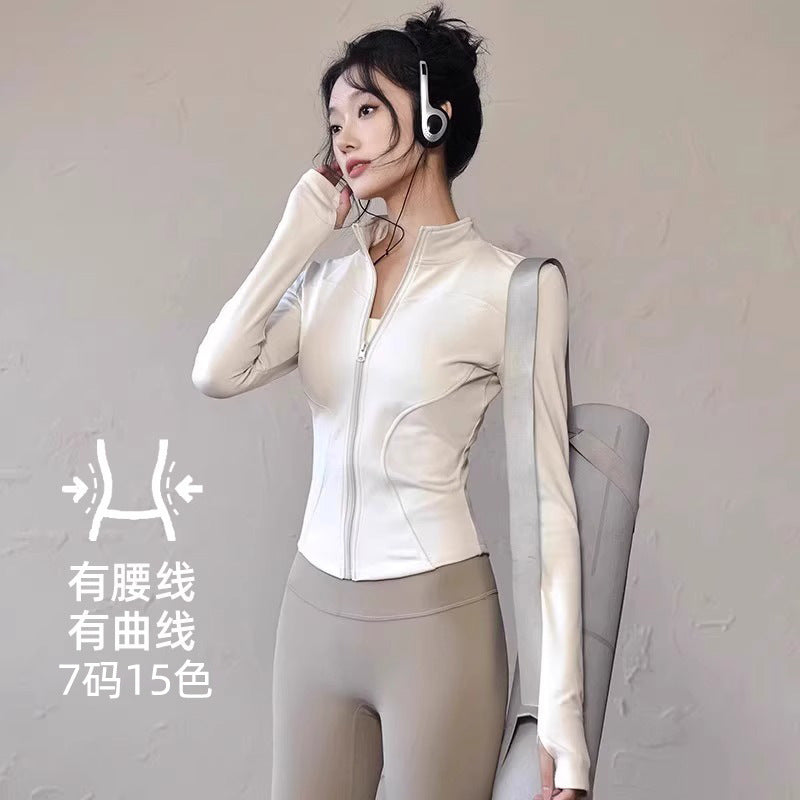 Giant Skinny Jacket Women's Lulu Yoga Suit Top Quick Drying Outdoor Sports Running Pilates Fitness Suit