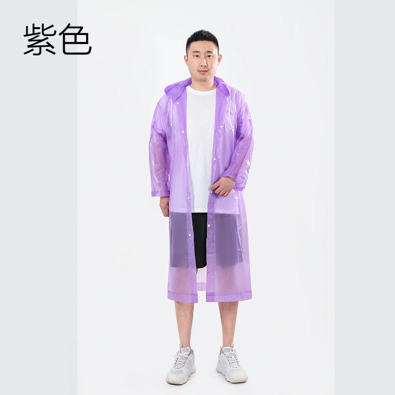 EVA fashionable and environmentally friendly lightweight raincoat manufacturer non-disposable thickened adult raincoat outdoor travel