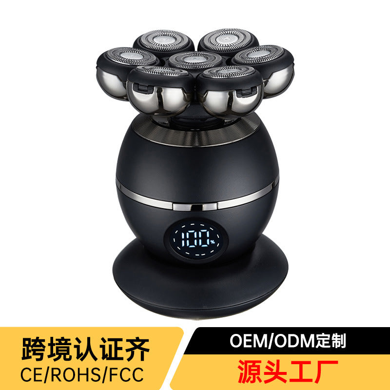 Customized shaving head haircut Smart men shaving head Seven knife heads Electric razor Rechargeable razor Wholesale