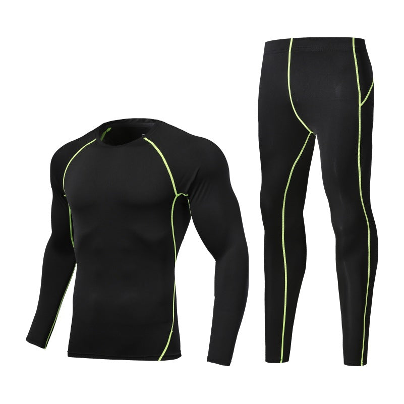 Sports tight suit, quick-drying moisture-absorbing football suit, running base, long-sleeved outdoor velvet thermal high-elastic cycling suit