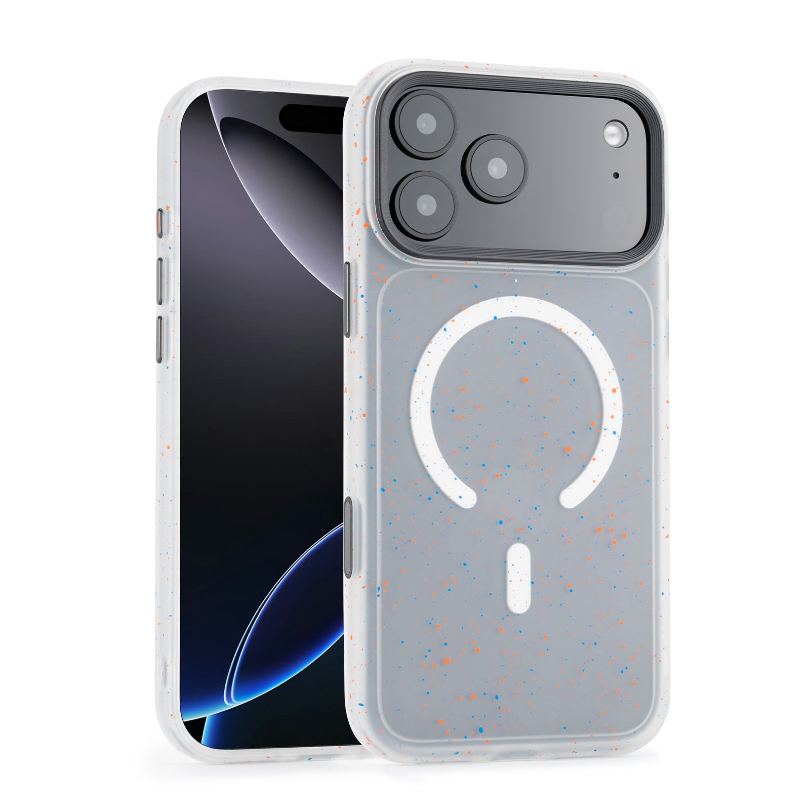 Applicable to iPhone17promax mobile phone case painted color splashing ink magnetic suction Apple 17 skin matte anti-drop protective cover