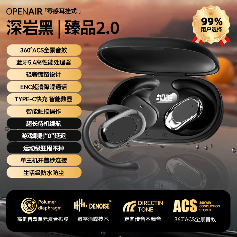 Voice of Berlin 2025 new bone conduction sports wireless bluetooth headset non-in-ear ear noise reduction long battery life