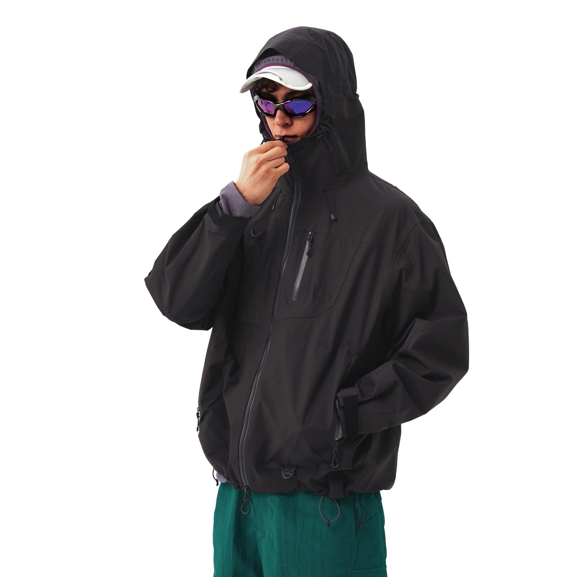 Empty mountain rain high-end flat replacement outdoor jacket hiking mountaineering entering Tibet jacket fleece liner windproof and waterproof