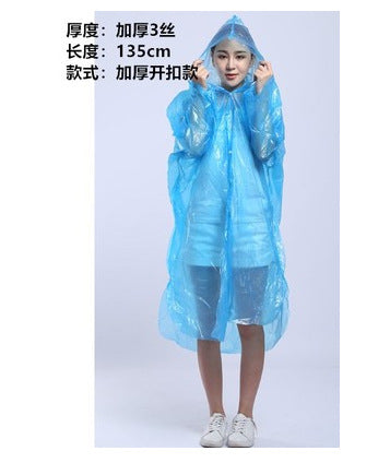 Disposable raincoat outdoor mountaineering portable travel raincoat thickened extra large portable raincoat spot supply