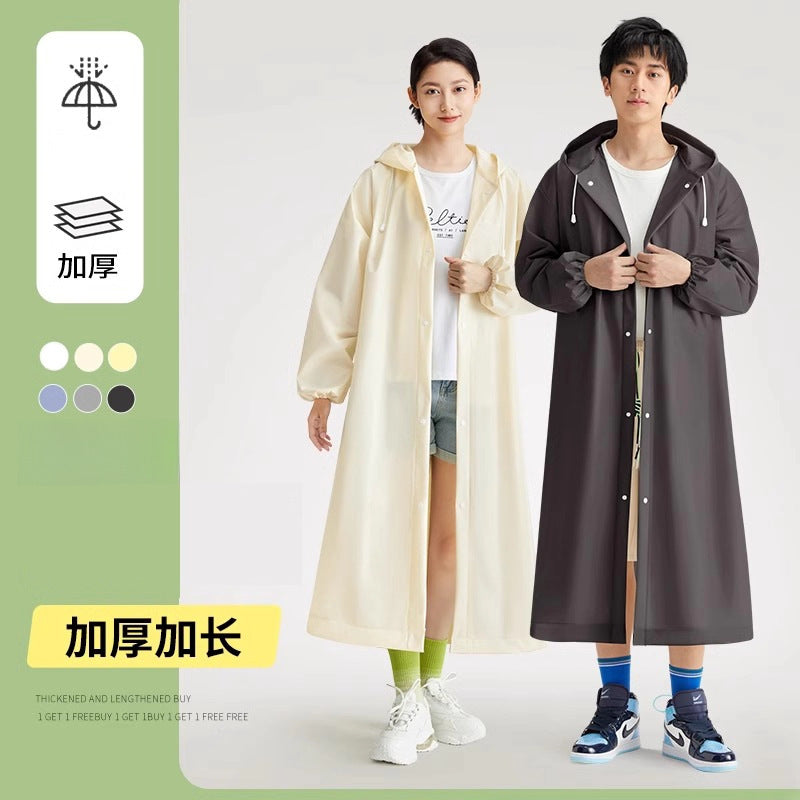 [Portable] Raincoat long full body rainstorm protection adult thickened travel new portable one-piece poncho