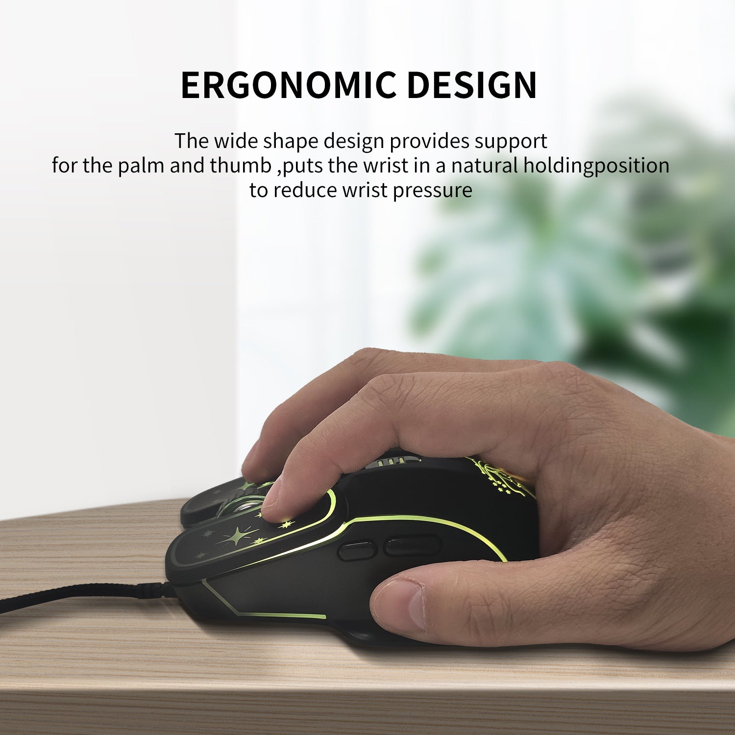 Moon Mouse MOUSEUSB Wired Gaming Mouse Computer Mouse Goggles Car Helmet Accessories