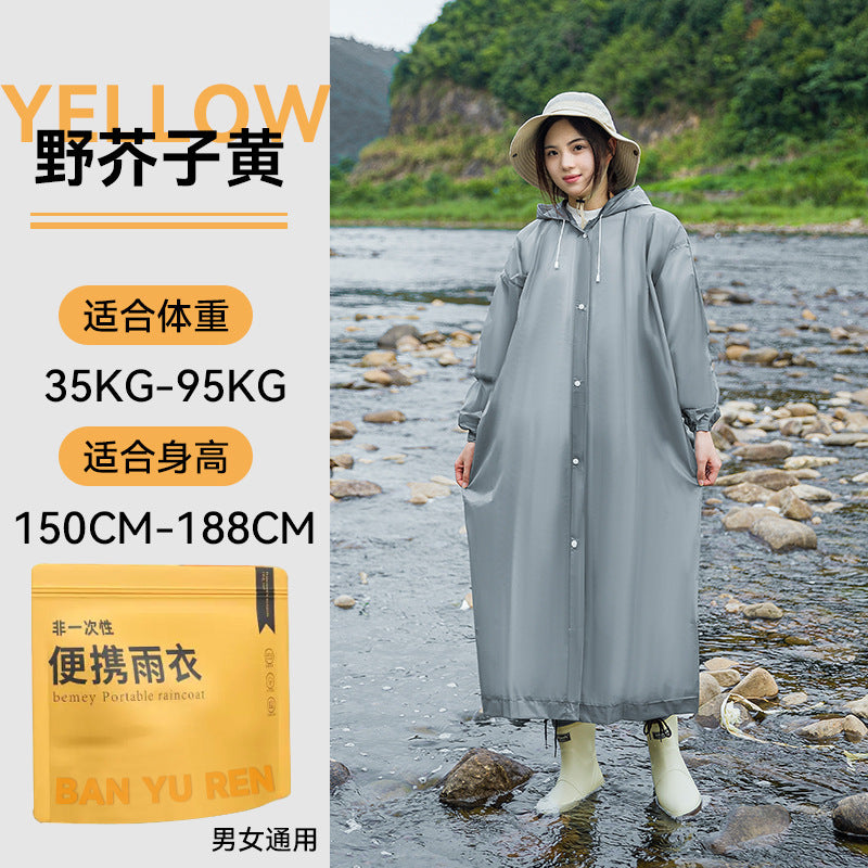 Raincoat Thickened Long Full Body Rainstorm Protection Portable Adult Outdoor Travel Electric Vehicle Non-Disposable Poncho