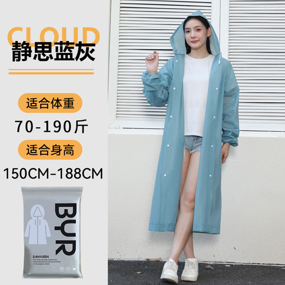 Raincoat Thickened Long Full Body Rainstorm Protection Portable Adult Outdoor Travel Electric Vehicle Non-Disposable Poncho