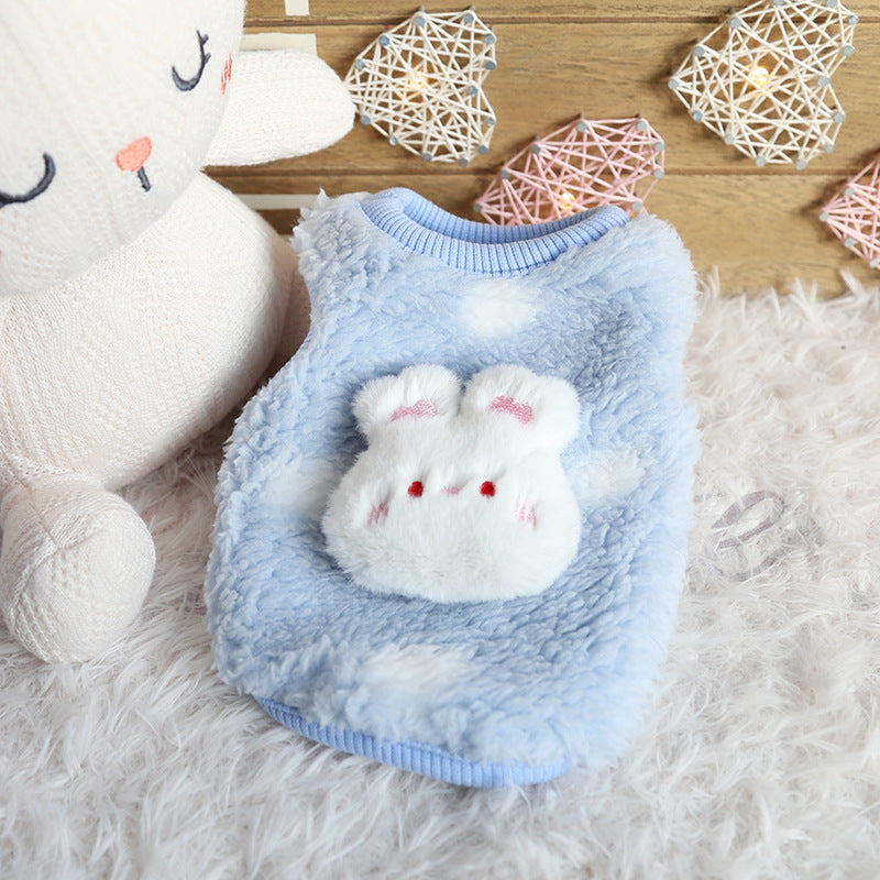 Petstyle glutinous rice dumplings milk dog clothes, cute fluffy puppy dog puppy kitten clothes, newborn cat