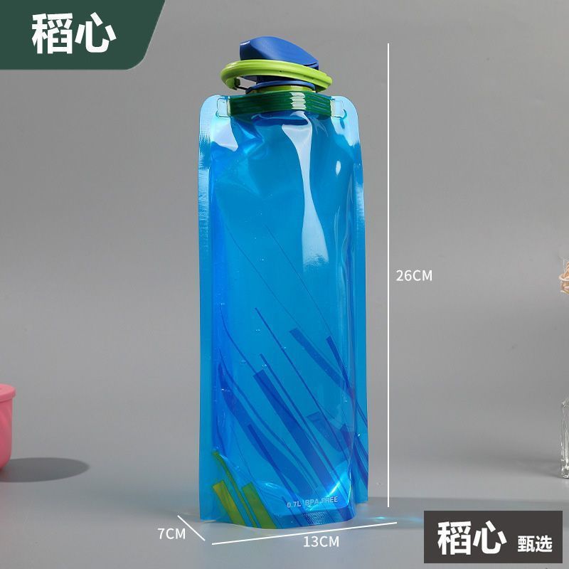 Outdoor Sports Soft Water Bag Music Festival Folding Dew Camping Equipment Mountaineering Cycling Hiking Concert Convenient Water Bag