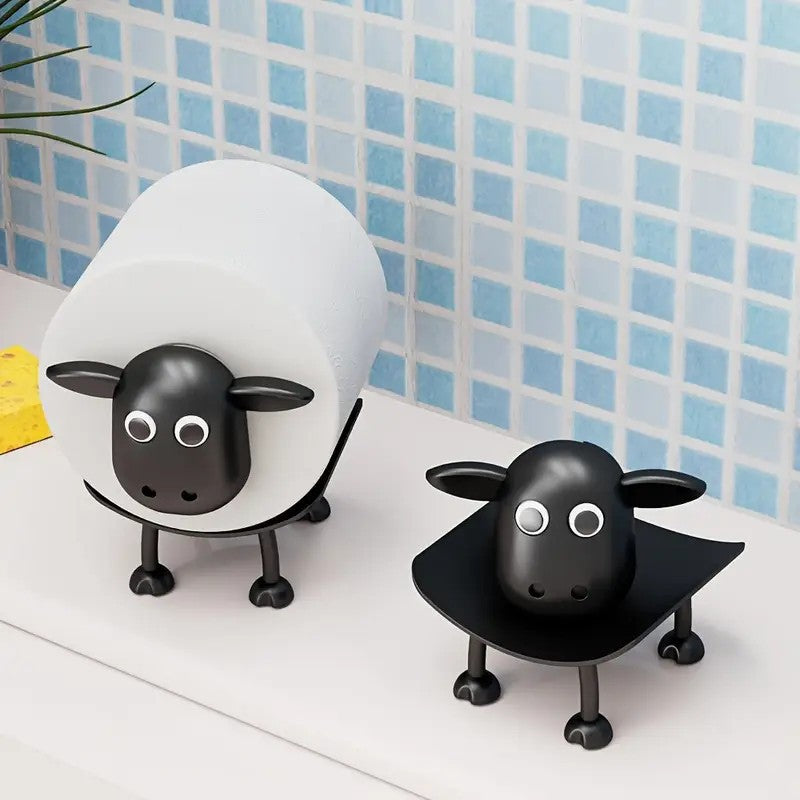 Cross-border cute sheep-shaped toilet paper holder, suitable for fashion home decoration, tissue box storage, bathroom accessories, decorative rack.
