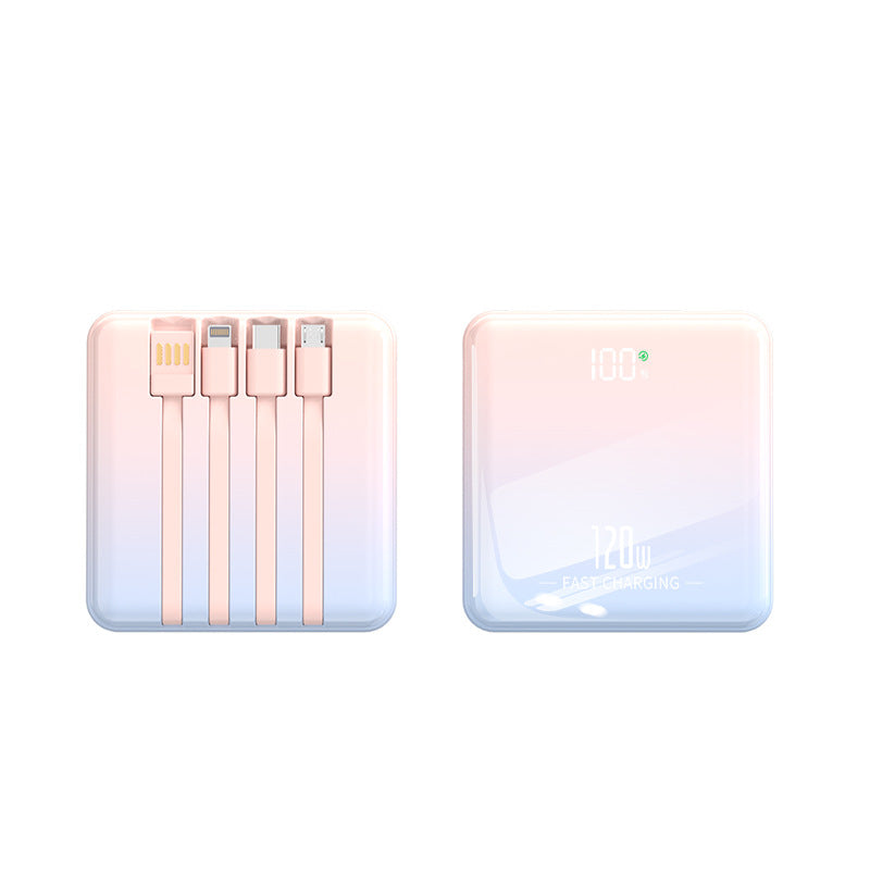 Mini fast charging power bank 20000 large capacity outdoor can be on the plane compact portable custom mobile power supply