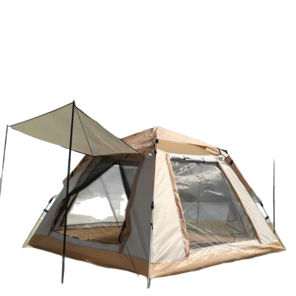 Tent outdoor camping thickened automatic ultra-lightweight equipment outdoor camping shading, rain-proof and mosquito-proof large four-sided tent