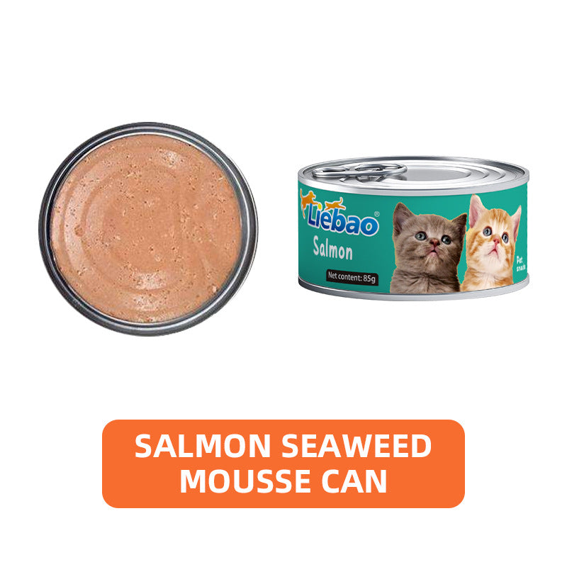 Cross-border foreign trade AliExpress pet food 85g canned cat snacks cat wet food nutrition white meat soup canned cat