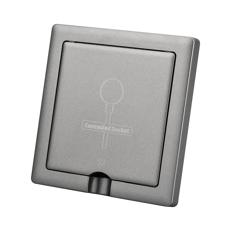 Type 86 embedded inner recessed socket invisible wall switch panel refrigerator TV hidden plug national standard five holes