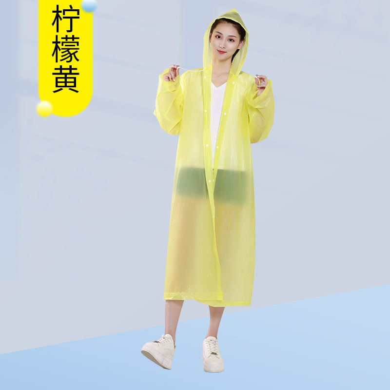 Adult long thickened raincoat non-disposable EVA bundle mouth outdoor tourism, convenient riding and hiking, wholesale raincoat