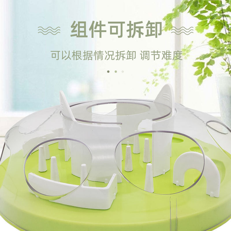 Cross-border pet cat slow food bowl toy cat training puzzle combination pet supplies