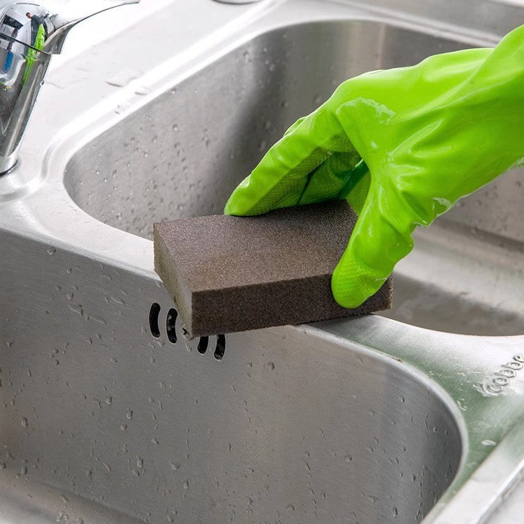 Trapezoidal emery sponge wipe, kitchen cleaning to remove rust, home cleaning, dish washing, pot diamond sponge block