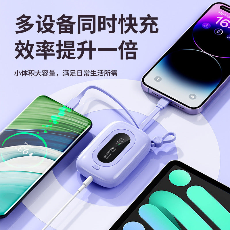 The new mobile phone power bank digital display mobile phone power bank 10,000mAh mini compact power bank can be boarded on the plane