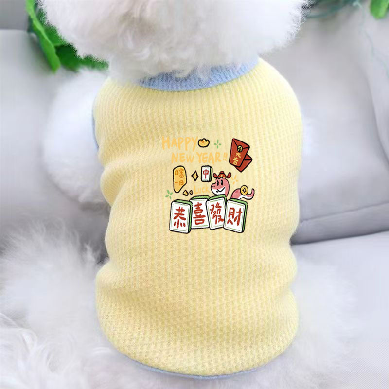 Pet clothes Spring and Autumn thin sling vest dog clothes teddy bear kitten Yorkshire Schnauzer