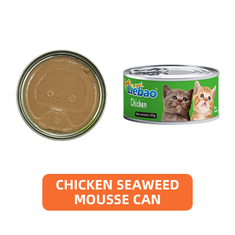 Cross-border foreign trade AliExpress pet food 85g canned cat snacks cat wet food nutrition white meat soup canned cat