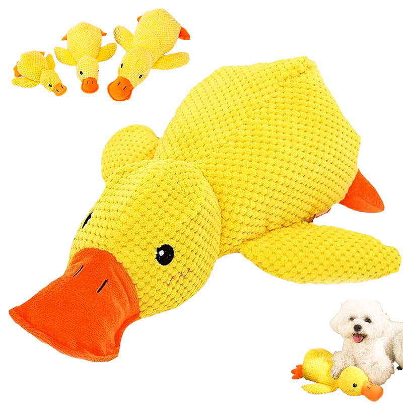 Popular Sleeping Duck Dog Toy Small and Medium-sized Dog Pet Sound Toy Plush Resistant Grinding Teeth Sound Relief