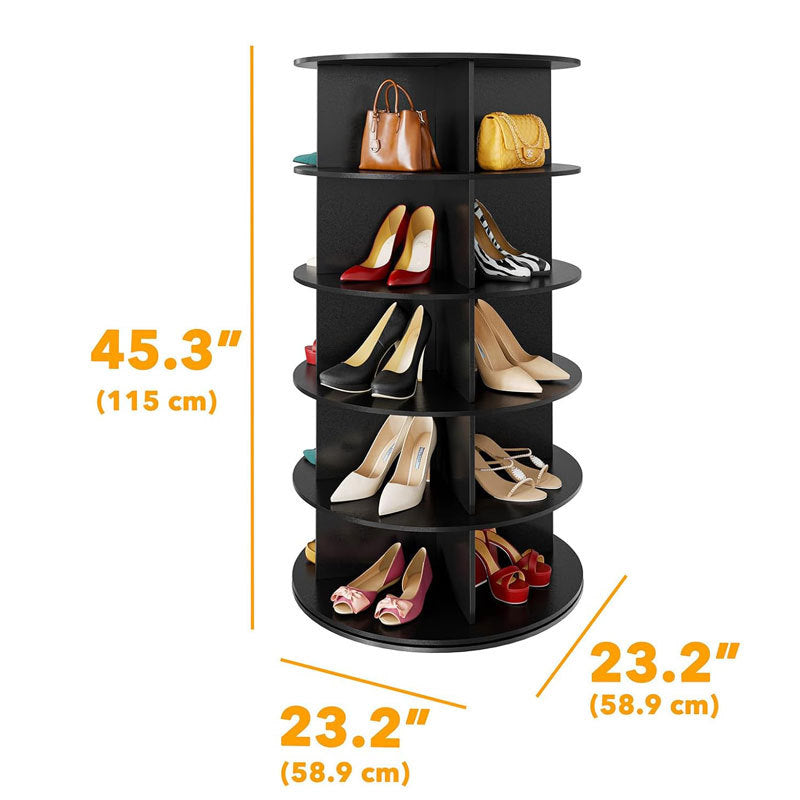 Rotating multi-layer shoe rack, bag display rack, children's picture book rack, storage rack, creative bookshelf, floor-to-ceiling household shelf