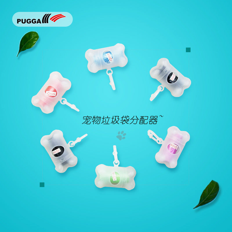 Amazon Pet Products Dog Toilet Bone Type Plastic Ring Aluminum Ring Cleaning Dispenser Cross-border Hot Sale