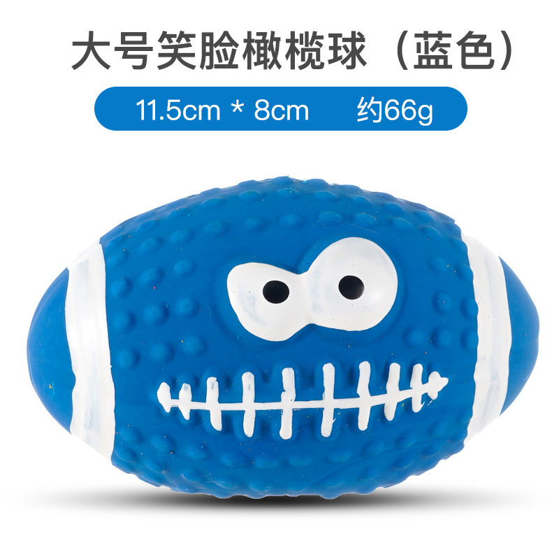 Wholesale Pet Latex Toys Filled Cotton Latex Rugby Football Volleyball Sound Dog Toys Pet Toys