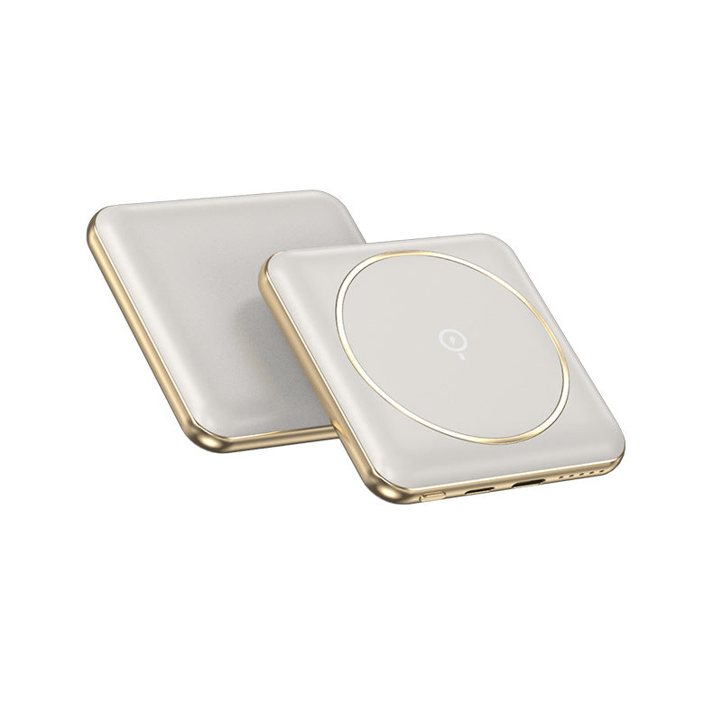 The new model is suitable for Apple magnetic wireless power bank universal wholesale outdoor small portable mobile phone mobile power supply