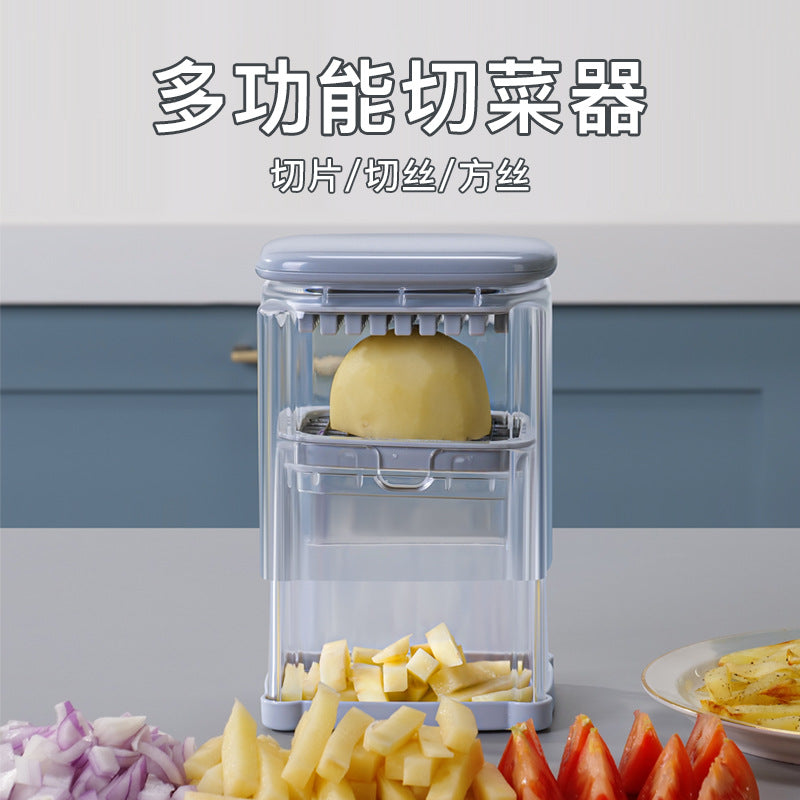 French fries special slicer household kitchen multi-functional press cutting artifact cucumber tomato dicing slicer