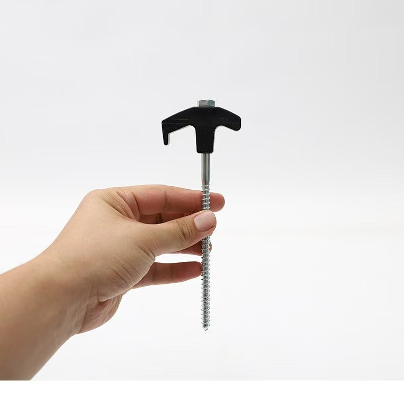 六角螺旋荧光钉碳钢钉M头螺纹帐篷钉野营天幕配件厂家直销跨境